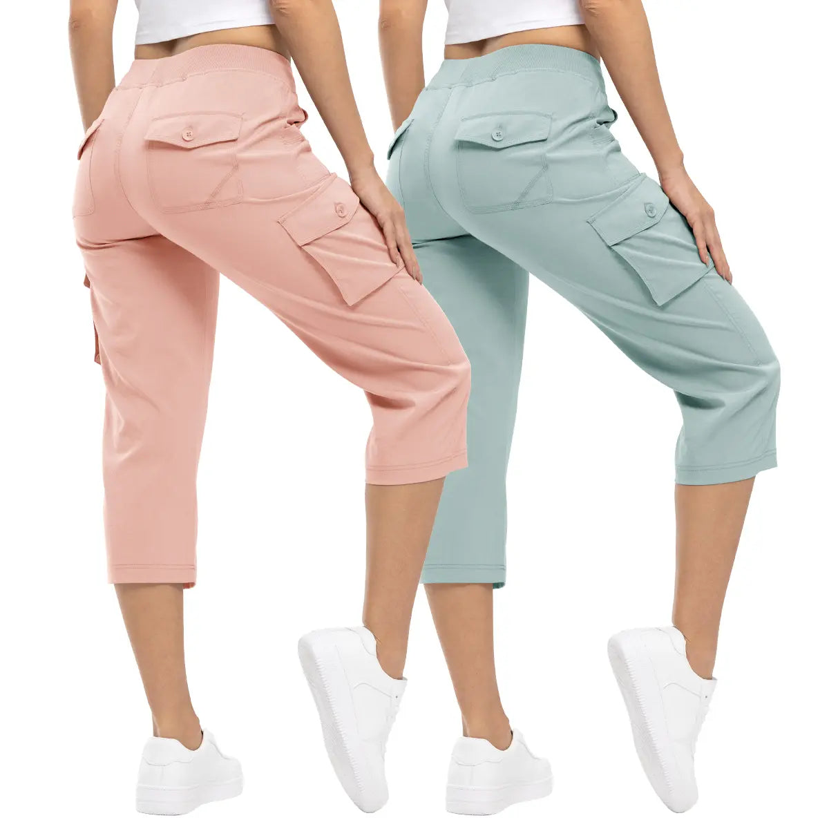 Women's Cargo Capris UP TO XXXXL Outdoor Lightweight Casual  Pants Trip Loose Shorts Summer Style Moms over 30 Comfy wear ootd Bottoms Basic Khaki  Black #outdoorfun