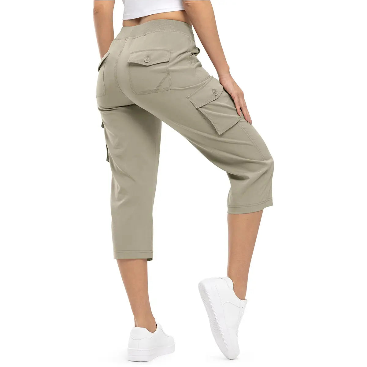 Women's Cargo Capris UP TO XXXXL Outdoor Lightweight Casual  Pants Trip Loose Shorts Summer Style Moms over 30 Comfy wear ootd Bottoms Basic Khaki  Black #outdoorfun