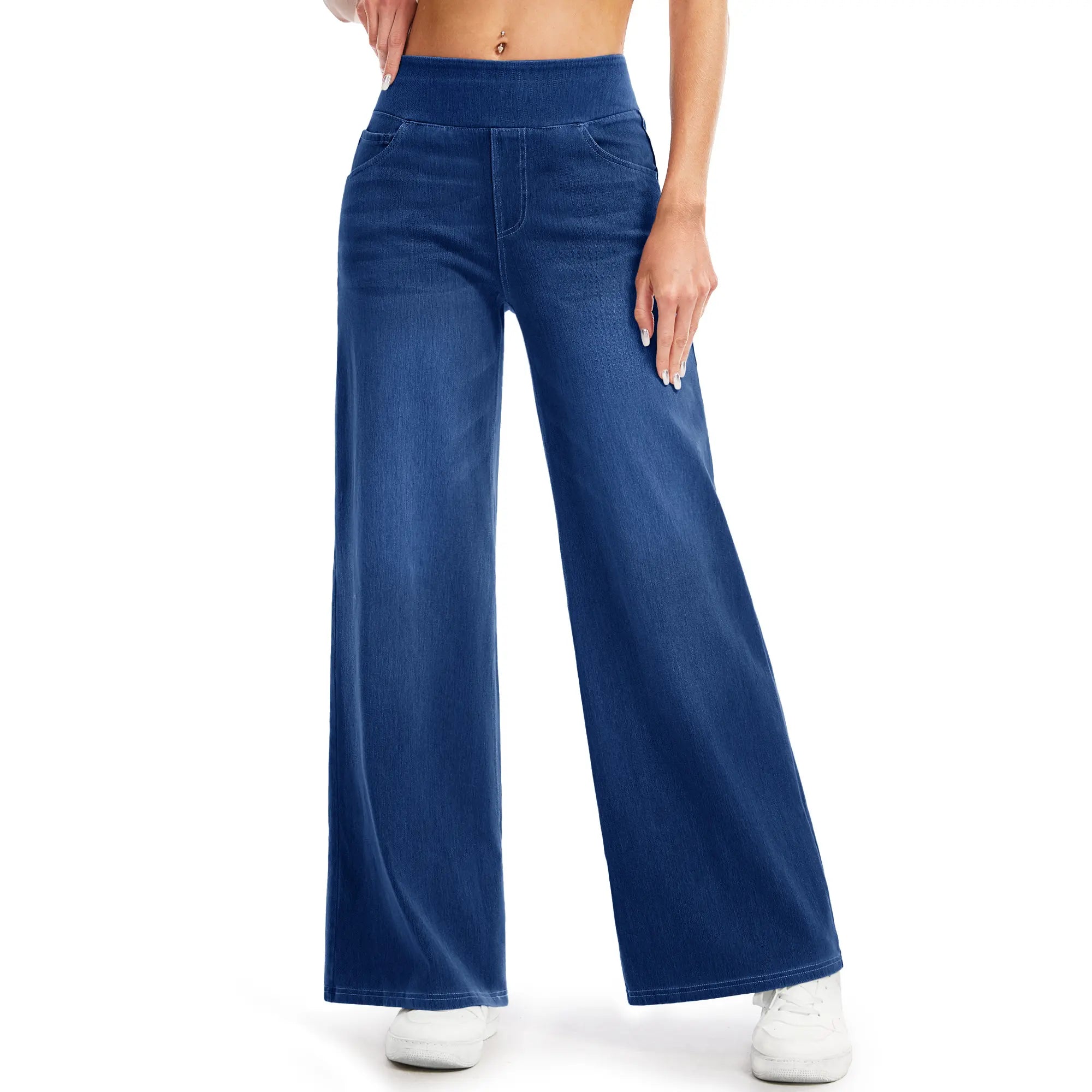 Wide Leg Stretchy Jeans for Women