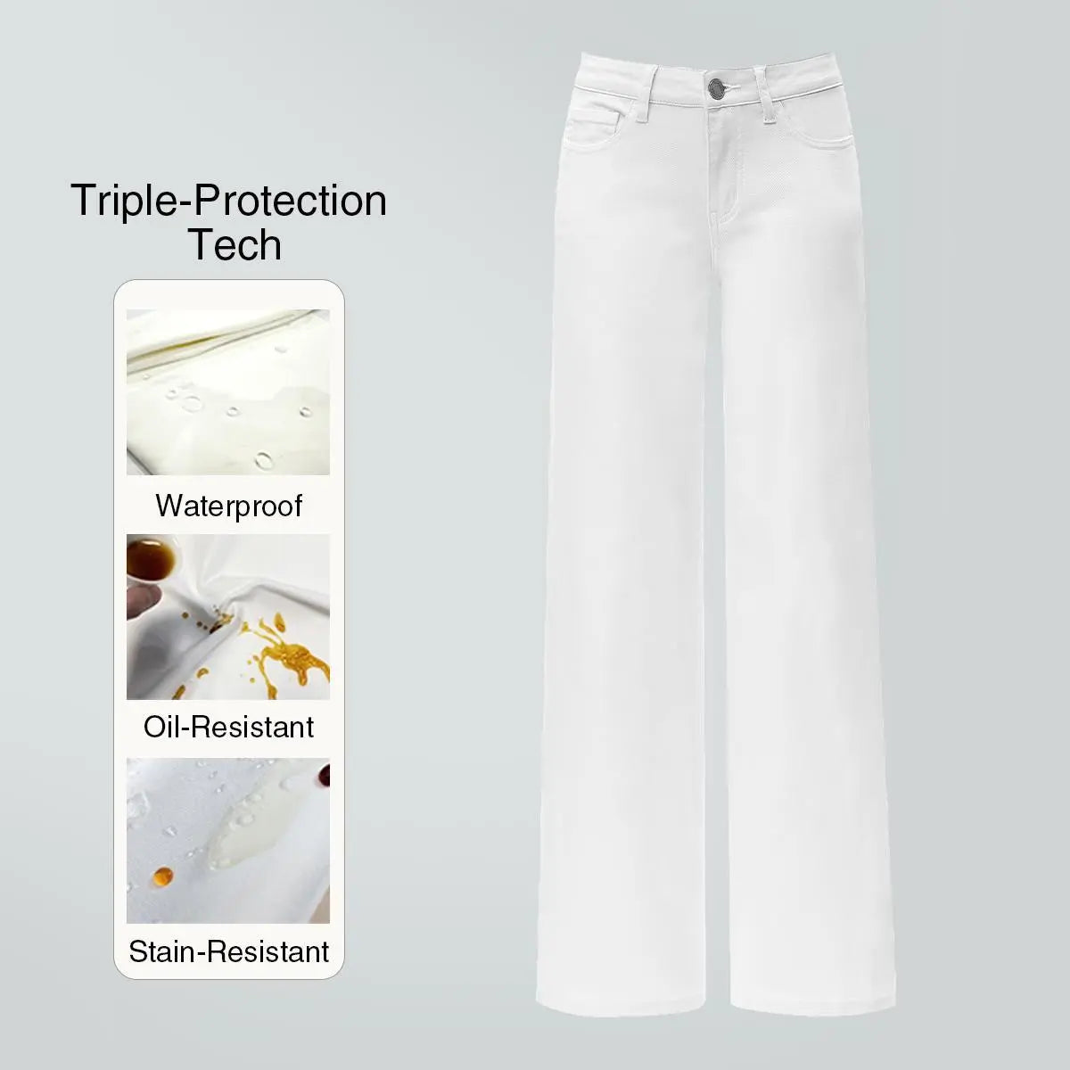 Mid-low Rise Baggy Jeans Stretchy Wide Leg for Women