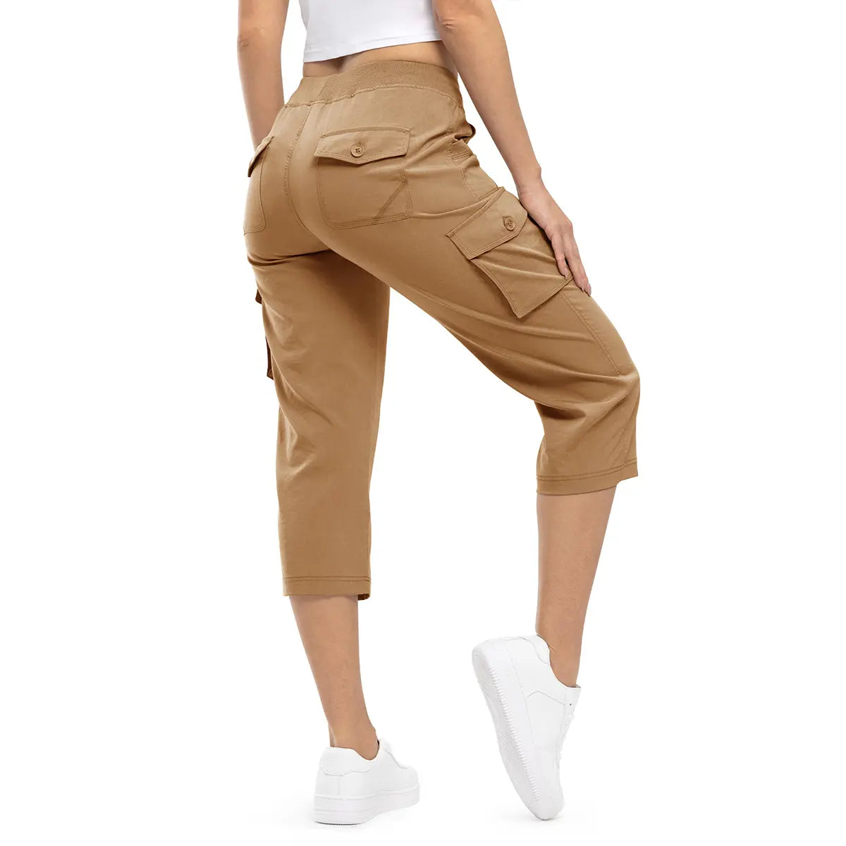 Women's Cargo Capris UP TO XXXXL Outdoor Lightweight Casual  Pants Trip Loose Shorts Summer Style Moms over 30 Comfy wear ootd Bottoms Basic Khaki  Black #outdoorfun
