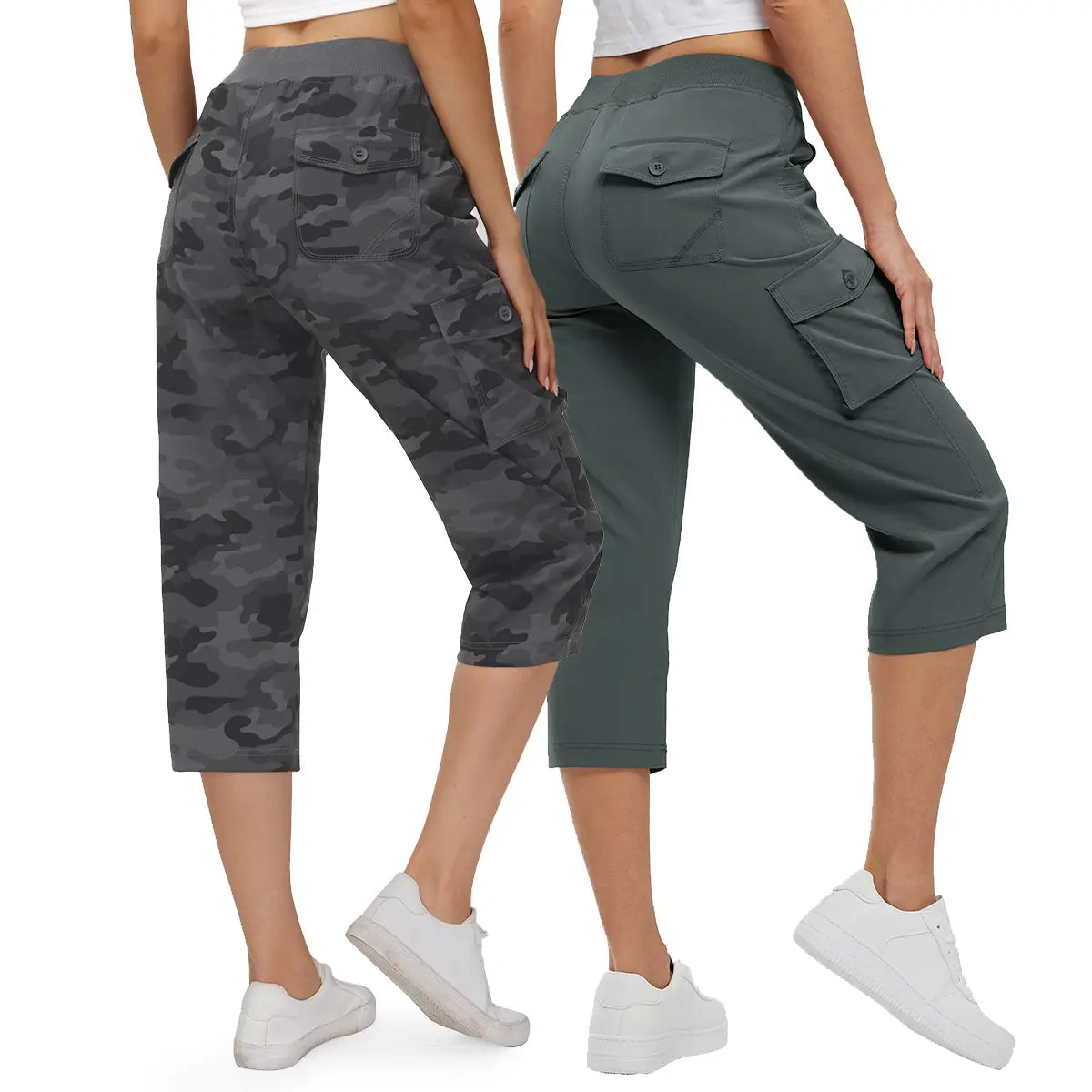 Women's Cargo Capris UP TO XXXXL Outdoor Lightweight Casual  Pants Trip Loose Shorts Summer Style Moms over 30 Comfy wear ootd Bottoms Basic Khaki  Black #outdoorfun